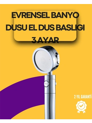 Sağlam Metal Hortum Bağlantılı, 360° Hareketli Duş Başlığı