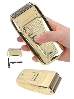 Sakal Kesme Tıraş Makinesi Paslanmaz Çelik Gold Şarjlı