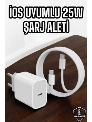Şarj Aleti İOS 15/15 Pro Max Uyumlu Şarj Adaptörü ve Kablosu