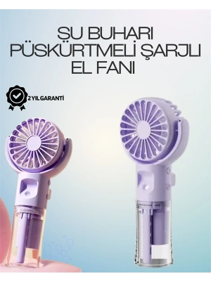 Şarjlı Buğu Fanı – Nemlendirici Sis Fonksiyonlu, Tip-C Girişli, Taşınabilir Masa Fanı