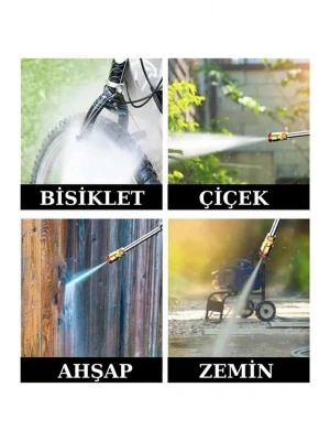 Şarjlı Oto Yıkama, Bahçe Sulama Tabancası Makinesi Yüksek Basınçlı