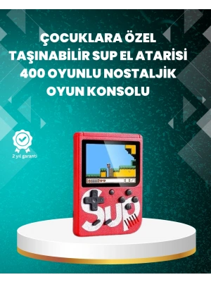 Şarjlı Taşınabilir El Oyun Konsolu 400 Oyun