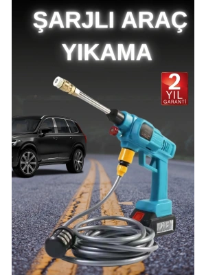 Şarjlı Ve Yüksek Basınçlı Oto Yıkama Makinesi Ve Sulama Tabancası Bahçe Yıkama Makinesi