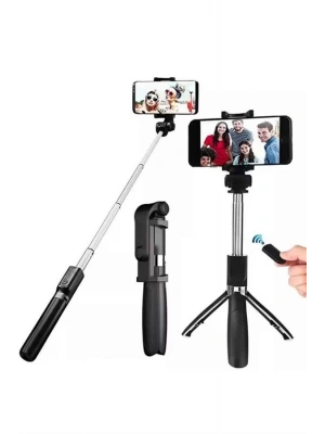 Selfie Çubuğu Tripod Bluetooth Kumandalı Selfie Çubuğu Telefon Tutucu
