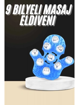 Selülit Giderici Masaj Eldiveni 9 Bilyeli Palm Masaj Eldiven Tam Vücut