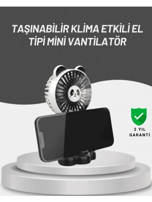 Sessiz Çalışan USB Şarjlı Masaüstü Mini Vantilatör