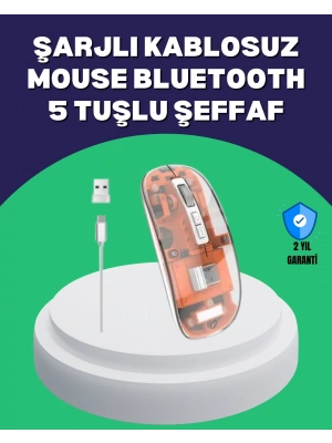 Sessiz ve Ergonomik Kablosuz Fare - 30 Gün Kullanım, 2 Modlu Bağlantı