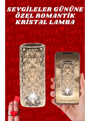 Sevgililer Günü İçin Hediye Kristal Lamba Sevgiliye Hediye USB Şarjlı Gece Lambası