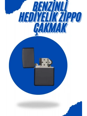 Siyah Kutulu Metal Çakmak Benzinli Hediyelik Eşya