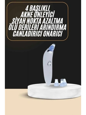 Siyah Nokta Temizleme Cihazı 4 Başlıklı Vakumlu Pilli Ölü Deri Arındırma