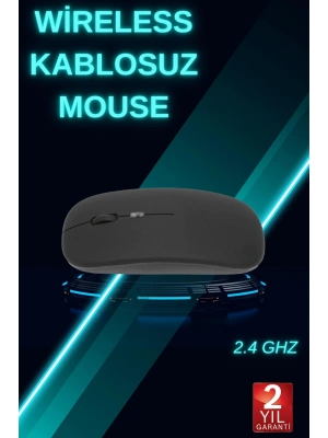 Siyah Wireless Kablosuz Sessiz Mouse Bluetooth Bağlantılı