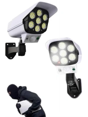 Solar Bahçe Aydınlatması Hareket Sensörlü Uzaktan Kumandalı Kamera Görünümlü