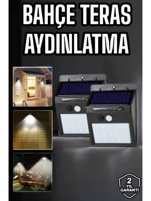 Solar Lamba Giriş, Bahçe Yol Avlu Hareket Sensörlü Led Parlak Gece Su Geçirmez