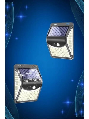 Solar Sensörlü Duvar Lambası Bahçe Lamba 20 Led Işık