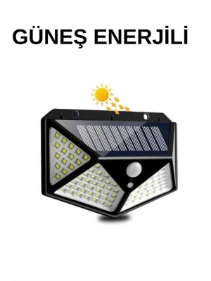 Solar Sensörlü Duvar Lambası Bahçe Lambaso Parlak Beyaz Işık Suya Dayanıklı
