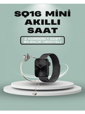 SQ-16 Mini Series 10 Akıllı Saat – 3 Kordon + Hediye Bileklik