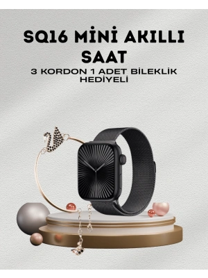 SQ-16 Mini Series 10 – Dokunmatik Akıllı Saat | Kalp Ritmi, SpO2, Uyku Takibi