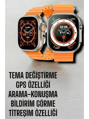 Suya ve Toza Dayanıklı 45 MM Akıllı Saat Bildirim ve Cevapsız Çağrı Görüntüleme