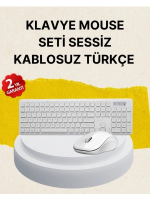 Tam Boy Kablosuz Klavye Mouse Seti - Gelişmiş Bağlantı ve Sessiz Performans