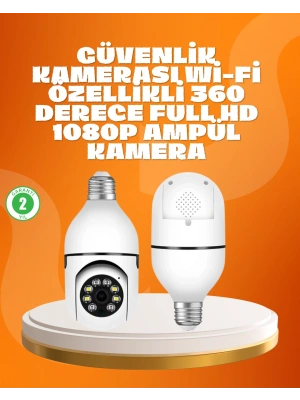 Tam Karanlıkta Görüntüleme Sağlayan 1080P Ampul Güvenlik Kamerası