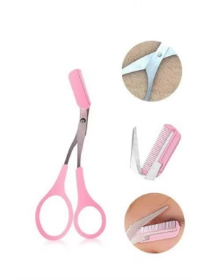 Taraklı Kaş Bıyık Makası Ve Kaş Ustura Seti Kaş Bıyık Tüy Alma Epilasyon Aleti 2li Set