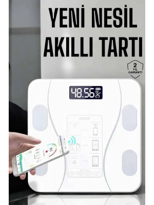 Tartı Baskül Dijital Elektronik Tartı Vücut Analiz Wifi Akıllı Yağ Ölçer