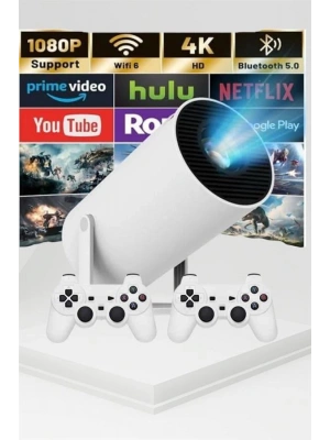 Taşınabilir Android Projeksiyon Ayaklı Çift Kollu 4K Çözünürlüklü Sinema Projeksiyonu