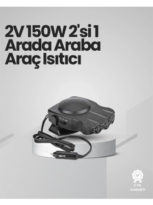 Taşınabilir Araç Isıtıcı ve Fan | 3ü 1 Arada Fonksiyon, Hava Temizleme, Yaz-Kış Kullanım