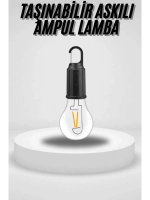 Taşınabilir Askılı Ampul Kamp Lambası Askılı Type-C Şarjlı Bahçe Lambası