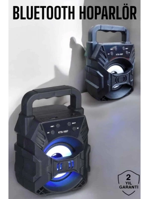 Taşınabilir Bluetooth Hoparlör Led Işıklı Uzun Pil Ömrü