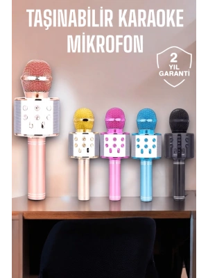 Taşınabilir Bluetooth Karaoke Mikrofon: Hafıza Kart Girişli, Etkileyici Performans