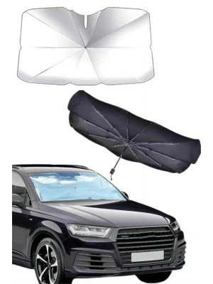 Taşınabilir Oto Cam Güneşliği Katlanabilir Tüm Araçlara Uyumlu Güneş Gölge Koruyucu