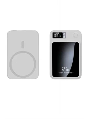 Taşınabilir Şarj Magsafe Powerbank 10.000 mAh Hızlı Şarj Led Göstergeli Kablosuz