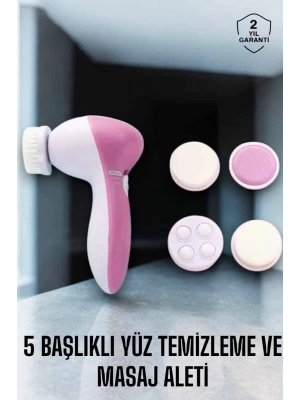 Taşınabilir Yüz Temizleme Cihazı Masaj, Peeling, Temizlik 5 Başlıklı