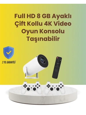 TÇift Kollu Tasarımlı Kablosuz Projeksiyon – 4K, 10.000 Oyun ve Smart App Desteği