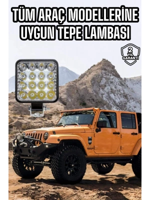Tepe Lambası Tüm Araç Tiplerine Uygun Sis Lambası 16 Led Beyaz Renk