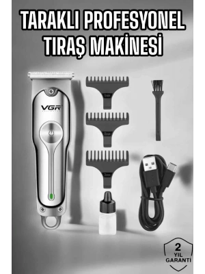 Tıraş Makinesi Paslanmaz Çelik Taraklı Güçlü Motor