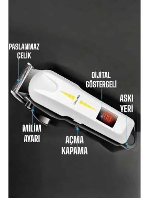 Tıraş Makinesi Uzun Ömürlü Batarya, Keskin Bıçaklar ve Profesyonel