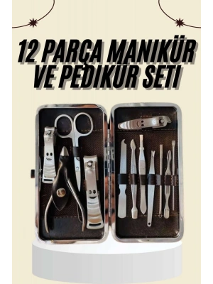 Tırnak Bakımı Tırnak Makası Profesyonel 12 Parça El Ayak Manikür Pedikür Seti