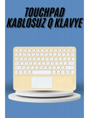 Touchpad Tüm Cihazlara Uyumlu Bluetooth Klavye Touchpad Slim Kablosuz Wifi Q Klavye
