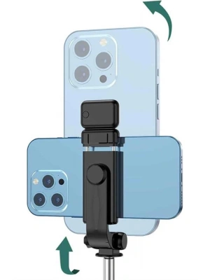 Tripod Selfie Çubuğu Bluetooth Kumandalı Kablosuz Led Işıklı