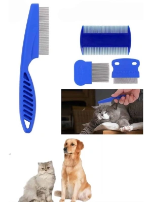 Tüy Fırçası Bit Tarağı Seti Evcil Hayvan Tüy Toplayıcı Bit Pire Önleyici Tarak