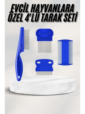 Tüy Fırçası Bit Tarağı Seti Evcil Hayvan Tüy Toplayıcı Bit Pire Önleyici Tarak