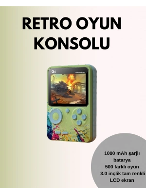 TV Bağlantılı 500 Oyunlu Mini Gameboy Konsol