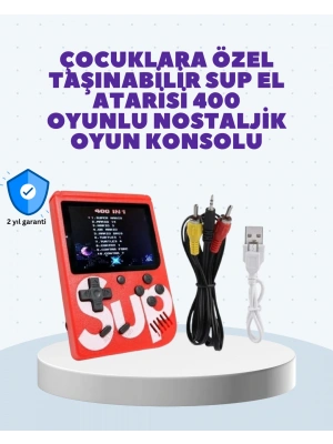 TV Çıkışlı Mini Retro El Konsolu 400 Oyunlu