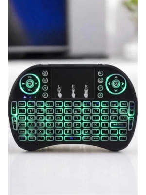 TV Uyumlu Mini Klavye Q Klavye Işıklı Tüm Cihazlara Uyumlu