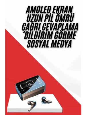 TWS Bluetooth Kulaklık Aynalı Kulaklık Dijital Göstergeli Dokunmatik Kontrol