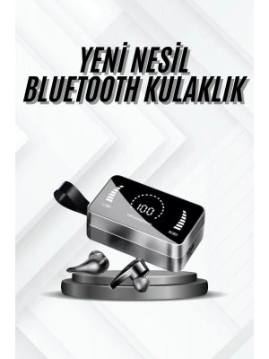 TWS Bluetooth Kulaklık Kablosuz Uzun Pil Ömrü Dijital Göstergeli Powerbank