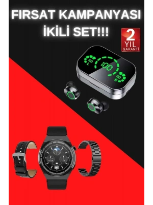 TWS Bluetooth Kulaklık ve Akıllı Saat Uyku Takibi Nabız Ölçer Uzun Pil Ömrü