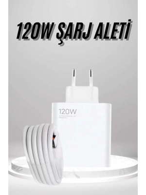 Type C Yüksek Hızlı Şarj Aleti Beyaz 120W Ultra Uzun Ömürlü